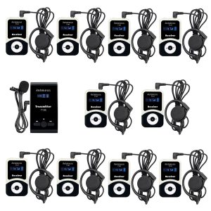 Retekess T130S T131S Wireless Guide System für Empfänge, Konferenzen und Touren mit Ladekoffer [F9632AX2-F9632BX30-F9443D]