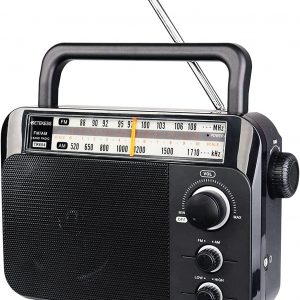 Retekess TR604 Tragbares Radio, FM AM Radio Schwarz