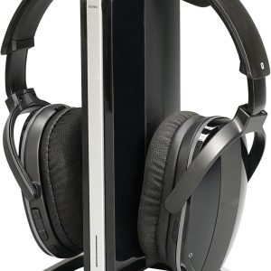 Retekess TA007 Kabellose Kopfhörer für Fernseher, Funkkopfhörer mit Ladestation, 2,4G Sender-Ladestation, Keine Audioverzögerung, 60 m Entfernung an Einem Offenen Ort,Drahtlose Verbindung,für Familie